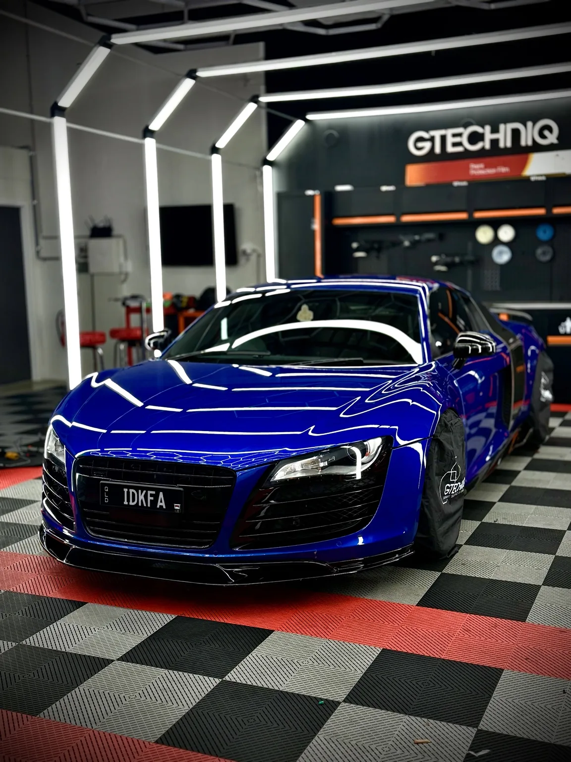 Audi R8 with a Gtechniq ceramic coating finished at Quantum Detail